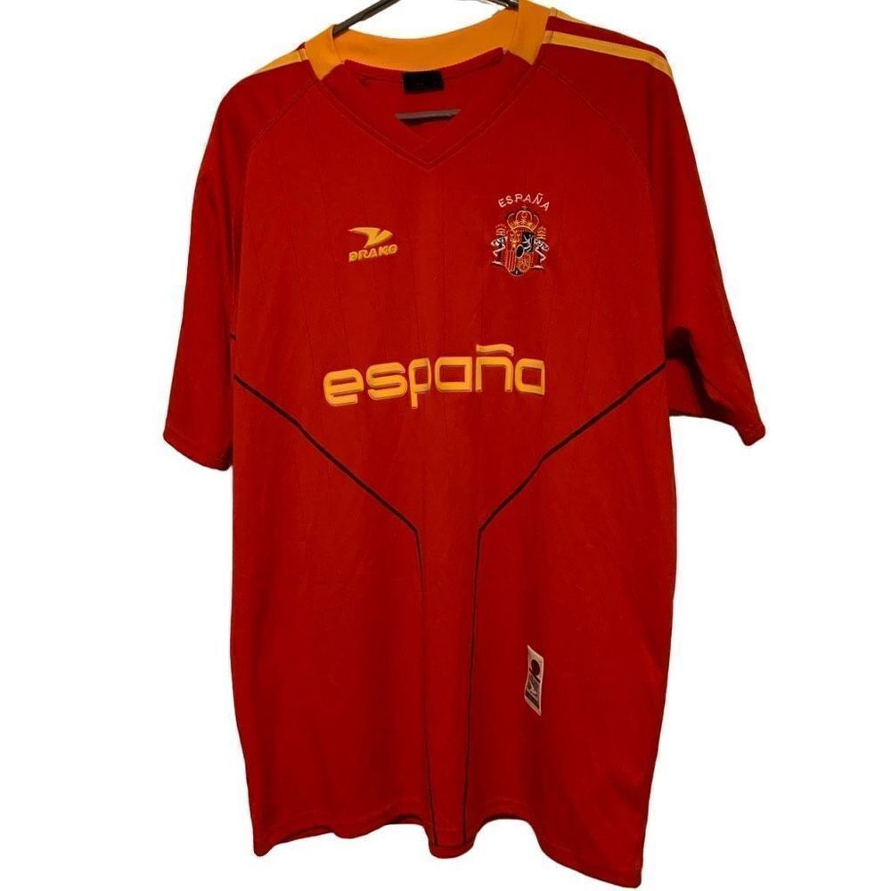Drako Espania Red Yellow Soccer Football Jersey